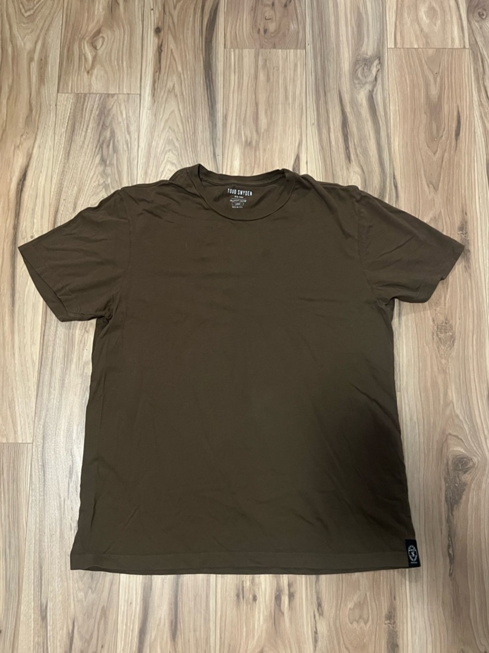 Todd Snyder Men's Premium Jersey Brown Short Sleeve Tee